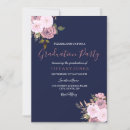 Search for navy graduation invitations Floral
