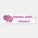 Search for bacon bumper stickers pig