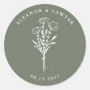 Search for floral wedding stickers Minimalist