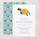 Search for sea turtle 1st birthday invitations Kids