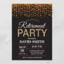 Search for black and gold retirement invitations Retired