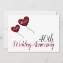 Search for ruby red wedding invitations 40th