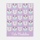 Search for panda bear fleece blankets Kawaii