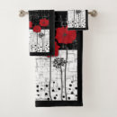 Search for black red white bath towels Flowers