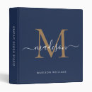 Search for navy blue binders Monogrammed