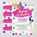 Search for kids art party invitations Colorful