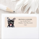 Search for french bulldog return address labels Modern