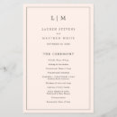 Search for blush pink wedding programs Modern