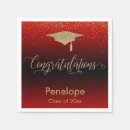 Search for red and gold napkins Graduation
