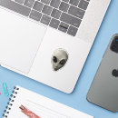 Search for alien space head stickers Ufo