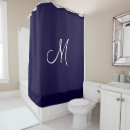 Search for navy blue and white shower curtains Initial