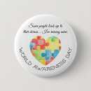 Search for autism buttons Rainbow