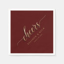 Search for burgundy napkins Script