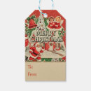 Search for vintage santa gift tags Red and green