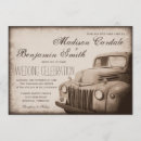 Search for vintage car wedding invitations Antique