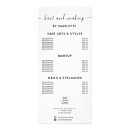 Search for menu rack cards Beauty salon