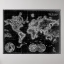 Search for black white vintage world map art Geography