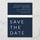 Search for navy silver save the dates Minimalist
