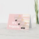 Search for triplet birth announcement cards Pink