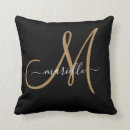 Search for gold black gray pillows Monogrammed