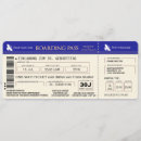 Search for boarding pass passport invitations Blue