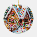Search for gingerbread house ornaments Colorful