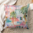 Search for pink and blue pillows Watercolor