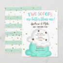 Search for mint green birthday invitations Ice cream