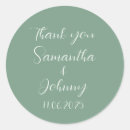 Search for sage green wedding stickers Names couple