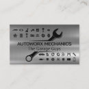 Search for auto mechanic business cards Metal