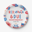 Search for white and baby blue stripes paper plates For her