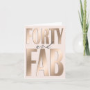 Search for forty and fabulous 40th birthday cards Girly