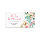 Search for tea party labels Pink flowers