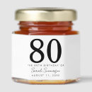 Search for 80th birthday favors Black white