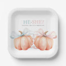 Search for blue pumpkin plates He or she