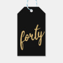 Search for 40th birthday favor tags Typography