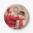 Search for vintage snowman plates Santa claus