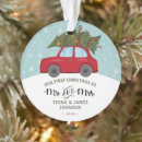 Search for first car ornaments Just married