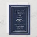 Search for navy blue 21st birthday invitations Silver