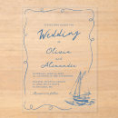 Search for sailboat wedding invitations Navy blue
