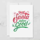 Search for dear santa define good cards Funny