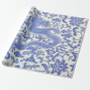 Search for blue and white floral wrapping paper Oriental