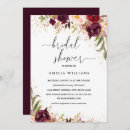 Search for gold and burgundy bridal shower invitations Watercolor
