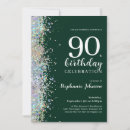 Search for emerald green birthday invitations Glitter