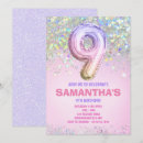 Search for nine year girl birthday invitations 9th birthday party