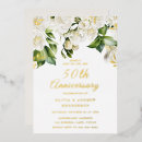 Search for flower 50th anniversary invitations Floral