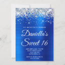 Search for royal blue sweet 16 invitations 16th birthday