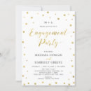 Search for white and gold engagement party invitations Simple