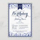 Search for navy blue silver birthday invitations Adult