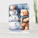 Search for teddy bear christmas cards Snowflakes